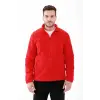 2AS Saka Tam fermuarlı Erkek Polar Sweatshirt Kırmızı