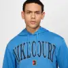 NikeCourt Dri-FIT Fleece Heritage Hoodie Erkek Mavi Sweatshirt