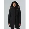 The North Face Zaneck Kadın Kışlık Uzun Parka Ceket Kapüşonlu Siyah