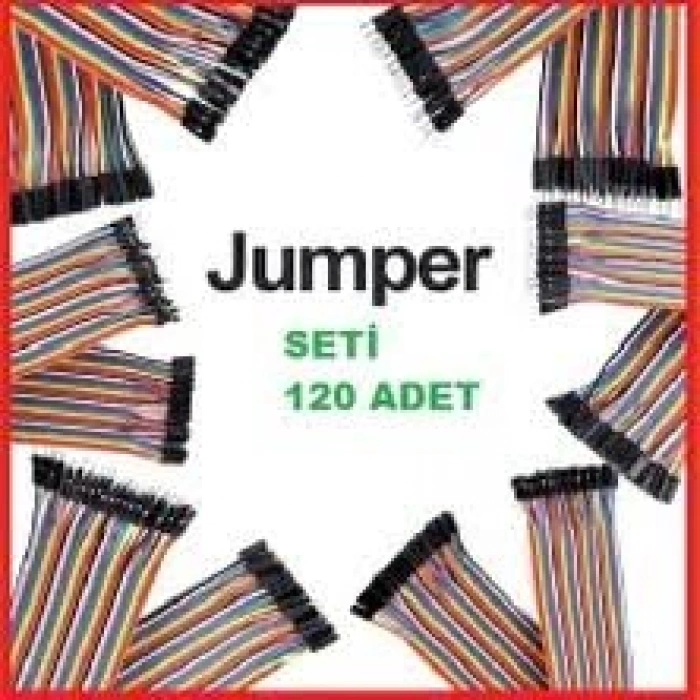 10 cm 120’li Dişi-dişi, Erkek-Erkek, Erkek-Dişi Jumper Kablo Seti