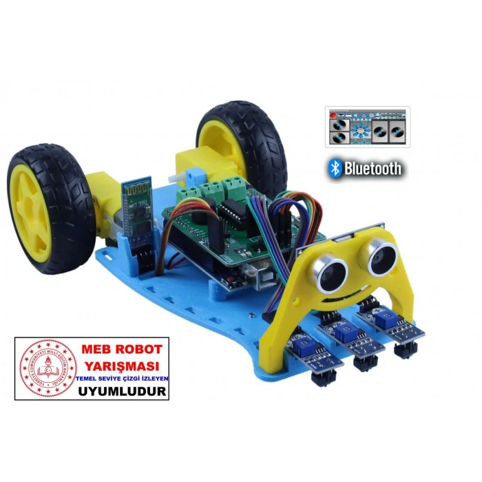 2WD MULTİTRON ARAÇ KİTİ V3ÇİZGİ İZLEYEN ENGELDEN KAÇAN BLUETOOTH (DEMONTE)
