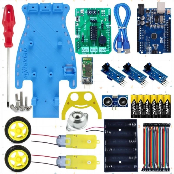 2WD MULTİTRON ARAÇ KİTİ V3ÇİZGİ İZLEYEN ENGELDEN KAÇAN BLUETOOTH (DEMONTE)