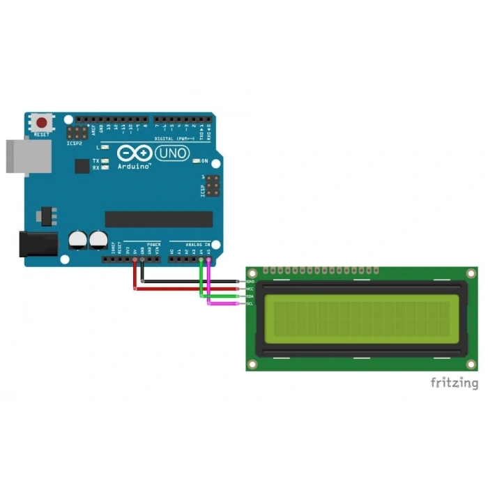 2x16 LCD Ekran I2C Modüllü