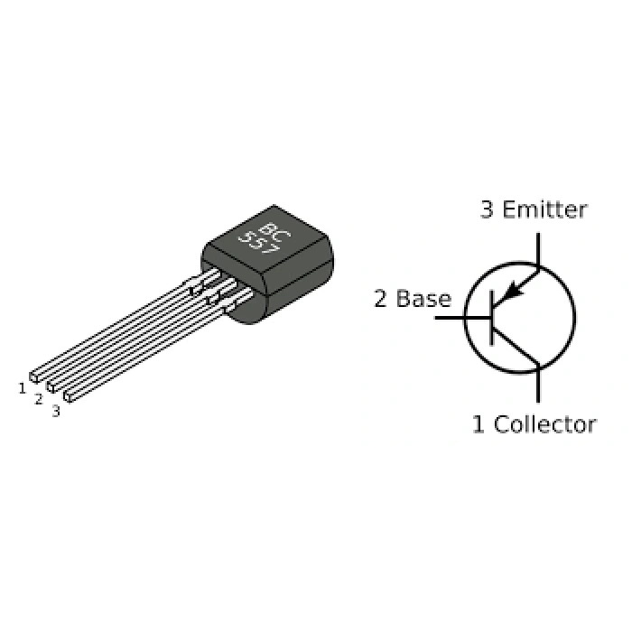5 adet BC 557 PNP Transistör