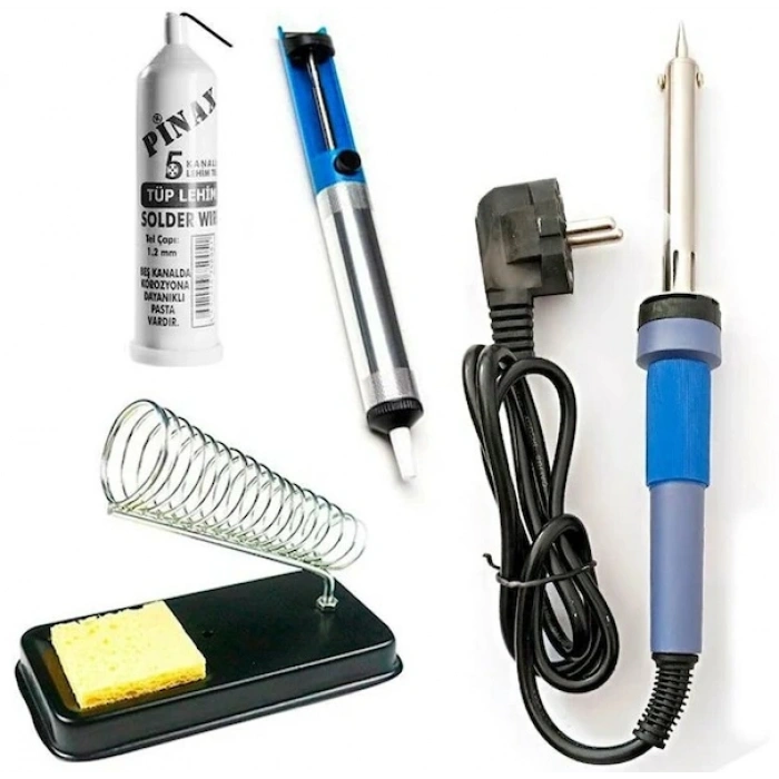 60W Havya + Lehim + Havya Standı + Lehim Pompası