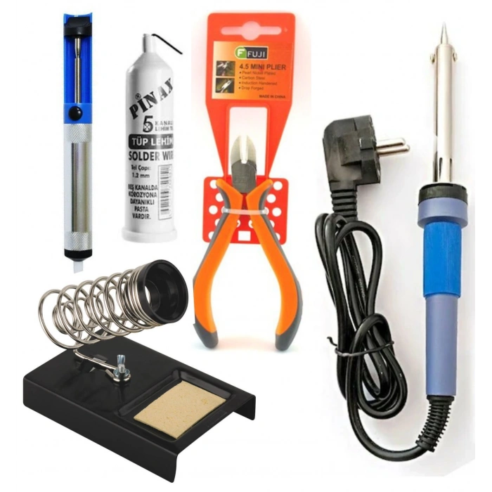 60W Havya + Lehim + Havya Standı + Lehim Pompası + Mini Yankeski