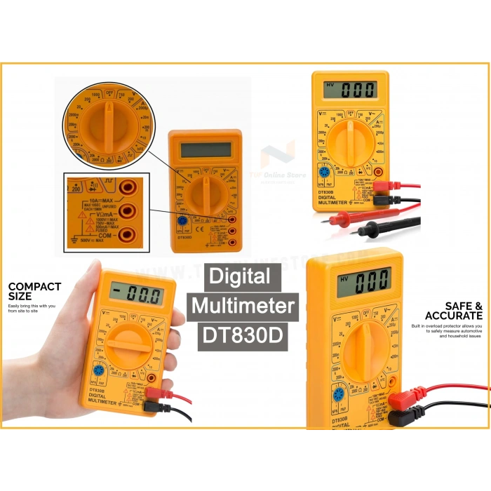 BREADBOARD TEMEL ELEKTRONİK SETİ +DT830D MULTİMETRE + YANKESKİ