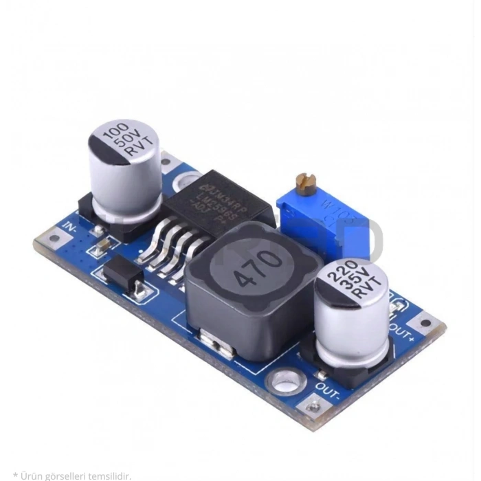 LM2596 Ayarlanabilir Voltaj Düşürücü Regülatör Kartı (4-35V ile 1.25-30V)