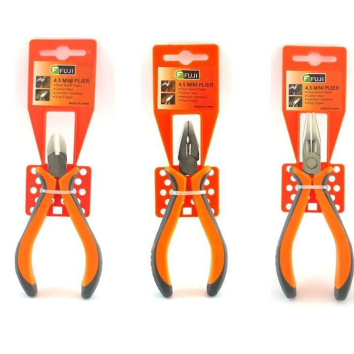 Mini Elektronikçi Yan Keski + Karga Burun + Pense + 3 lü Tornavida Set
