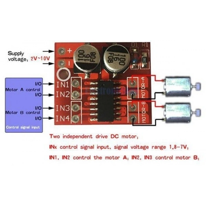 MX1508 DC Motor Sürücü Modülü