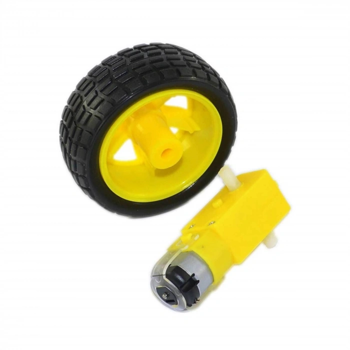 Redüktörlü Motor (6V-250RPM) + Tekerlek Kiti