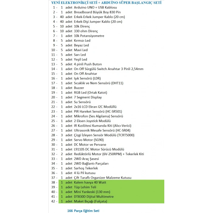 YENİ ELEKTRONİKÇİ SETİ + ARDUİNO SÜPER BAŞLANGIÇ SETİ