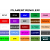 3D Kalem Yazıcı için 25 renk 50 metre (25 x 2 metre) PLA Filament