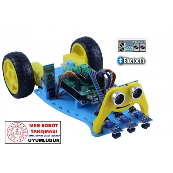 2WD MULTİTRON ARAÇ KİTİ V3ÇİZGİ İZLEYEN ENGELDEN KAÇAN BLUETOOTH (DEMONTE)