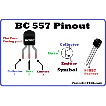 5 adet BC 557 PNP Transistör