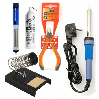 60W Havya + Lehim + Havya Standı + Lehim Pompası + Mini Yankeski