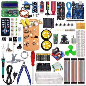 ARDUİNO GELİŞMİŞ SÜPER BAŞLANGIÇ EĞİTİM SETİ + ARAÇ KİTİ + LEHİMLEME SETİ (218 PARÇA)