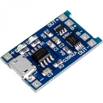 TP4056 Korumalı Lityum Pil Şarj Devresi Micro Usb 18650