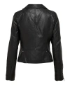 ONLY 15153079 Onlgemma Faux Leather Bıker Otw Noos Kadın Deri Mont