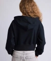 DEFACTO Kadın Kapüşonlu Baskılı Fermuarlı Sweatshirt