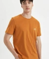 DEFACTO Bisiklet Yaka Baskılı Kısa Kollu T-shirt