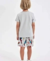 DEFACTO Erkek Bebek Pijama Takımı Penye Kısa Kollu Üst Şort