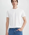 DEFACTO Regular Fit Bisiklet Yaka Sırt Baskılı Kısa Kollu T-Shirt