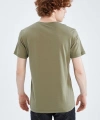 DEFACTO Erkek Slim Fit Bisiklet Yaka Baskılı Pamuklu Tişört