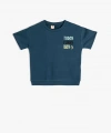 KOTON Çocuk Slogan Baskılı Bisiklet Yaka T-shirt