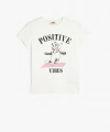 KOTON Kısa Kollu Bisiklet Yaka Slogan Baskılı Pamuklu T-Shirt