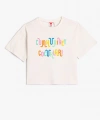 KOTON Kız Çocuk Baskılı Kısa Kollu Bisiklet Yaka Pamuklu T-shirt