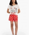 DEFACTO %100 Pamuklu Anime Baskılı Pijama Takımı Kız Çocuk