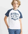 DEFACTO Erkek Çocuk Bisiklet Yaka Baskılı Kısa Kollu T-shirt