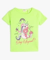 KOTON Kız Çocuk Baskılı Neon Sarı T-shirt