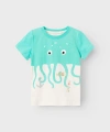 NAME IT Erkek Çocuk Ahtapot Baskılı T-shirt
