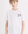 DEFACTO Bisiklet Yaka Sırt Baskılı Kısa Kollu T-Shirt