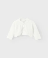 NAME IT Kız Bebek Örme %100 Organik Pamuklu Beyaz Bolero