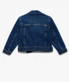 KOTON Kız Çocuk Pamuklu Uzun Kollu Kemer Detaylı Fermuarlı Denim Ceket