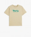 KOTON Erkek Çocuk Paris Temalı Arkası Baskılı Kısa Kollu Bisiklet Yaka T-shirt