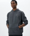 KOTON Kadın Oversize Uzakdoğu İşlemeli Kanguru Cep Detaylı Şardonlu Hoodie