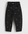 LC Waikiki Kız Çocuk Balloon Fit Nakışlı Jean Pantolon