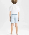 DEFACTO Erkek Çocuk Cepli Basic Düz Gabardin Şort