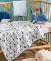 LC Waikiki Karışık Baskılı Erkek Bebek Müslin Örtü 85x85 Cm