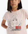 DEFACTO Kız Çocuk %100 Pamuklu Anime Baskılı Pijama Takımı