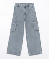 LC Waikiki Kız Çocuk Mavi Wideleg Jean Pantolon