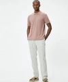Koton Erkek Polo Yaka Tişört Düğmeli Slim Fit Kısa Kollu