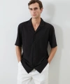 LC Waikiki Erkek Siyah Regular Fit Fitilli Gömlek