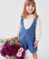 LC Waikiki Kız Bebek Mavi Basic Jean Salopet
