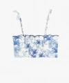Koton Çocuk Crop Bluz İnce Askılı Desenli