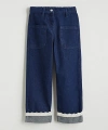 LC Waikiki İndigo Beli Lastikli Kız Çocuk Jean Pantolon